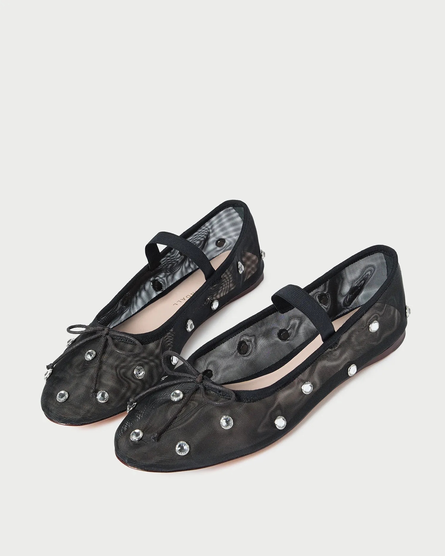 Leonie Black/Crystal Ballet Flat
