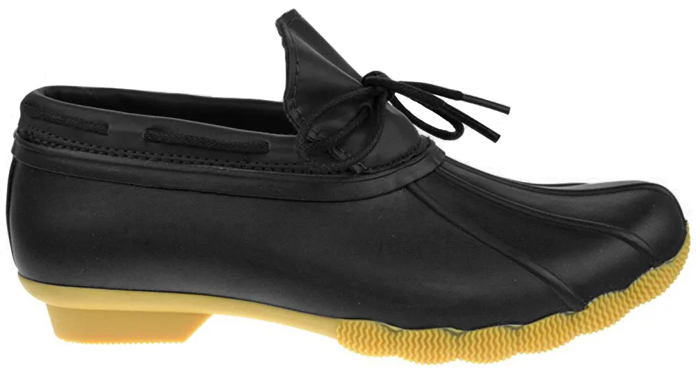 Refresh Footwear Women's Slip-On Bow Duck Boot Rain Shoe