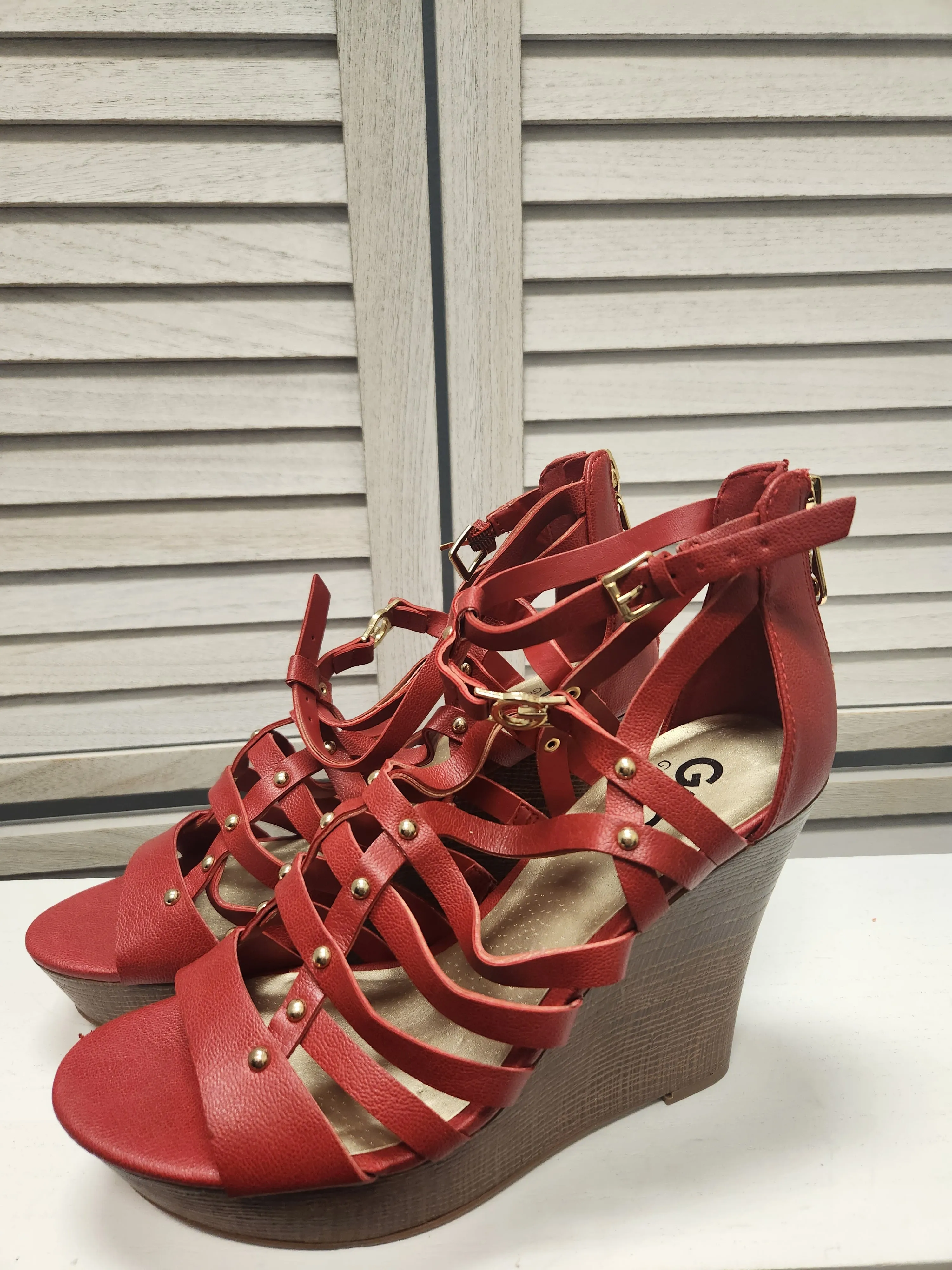 Sandals Heels Wedge By Guess  Size: 9