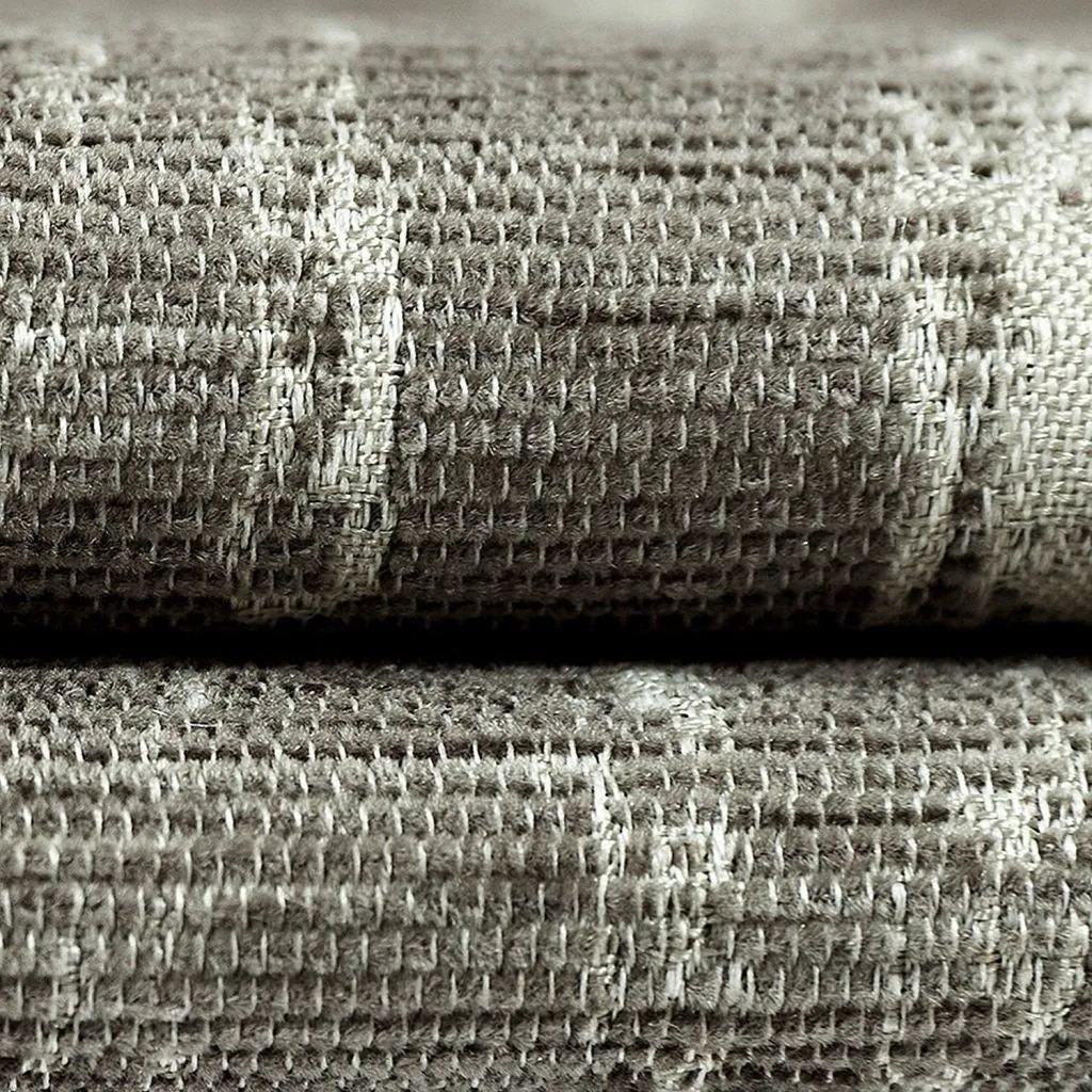 Textured Chenille Silver Grey Fabric